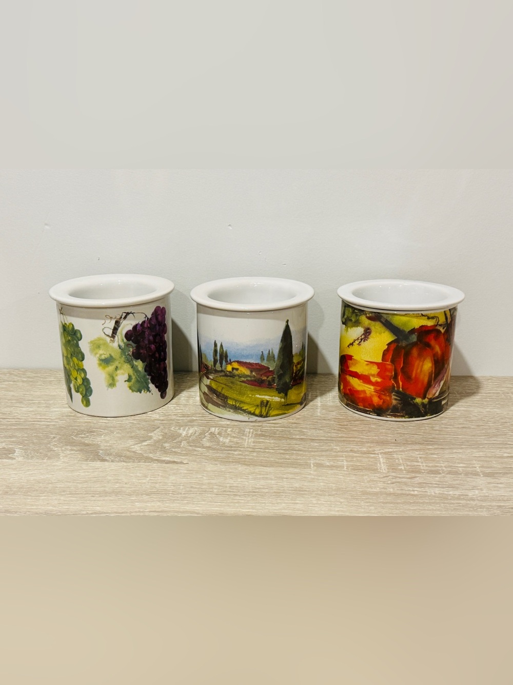 Set of 3 Gourmet du Village Ceramic Dip Chillers / Warmers